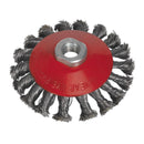 Sealey 100mm Conical Wire Brush M14 x 2mm CWB101