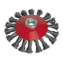 Sealey Conical Wire Brush �115mm M14 x 2mm CWB115