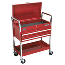 Sealey Superline PRO&reg; Heavy-Duty Trolley with Lockable Top & 2 Drawers 2-Level CX1042D