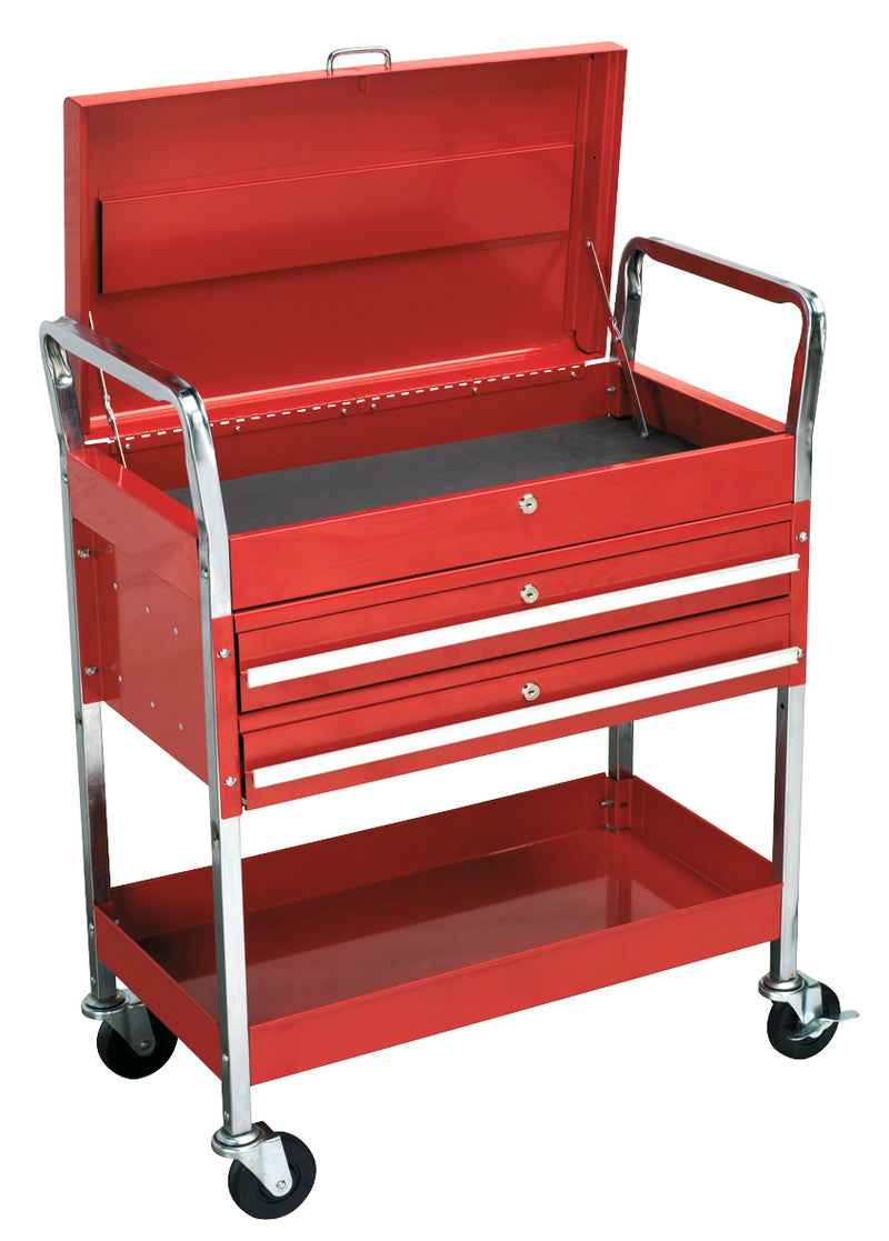 Trolley 2-Level Heavy-Duty with Lockable Top & 2 Drawers