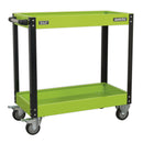 Sealey Superline PRO&reg; Heavy-Duty Workshop Trolley 2-Level - Hi-Vis Green CX109HV