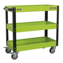 Sealey Superline PRO&reg; Heavy-Duty Workshop Trolley 3-Level - Hi-Vis Green CX110HV
