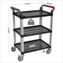 Sealey Composite Workshop Trolley 3-Level/3 Wall CX309