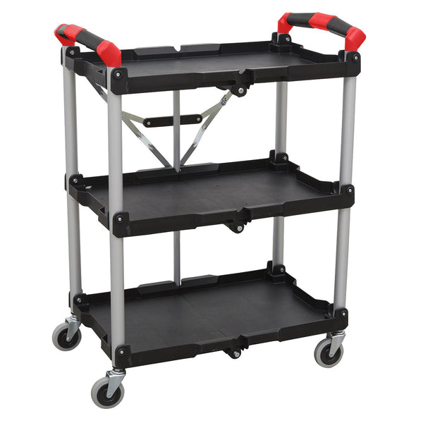 Folding Workshop Trolley 3-Level