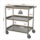 Sealey Premier&trade; Stainless Steel Workshop Trolley 3-Level CX410SS