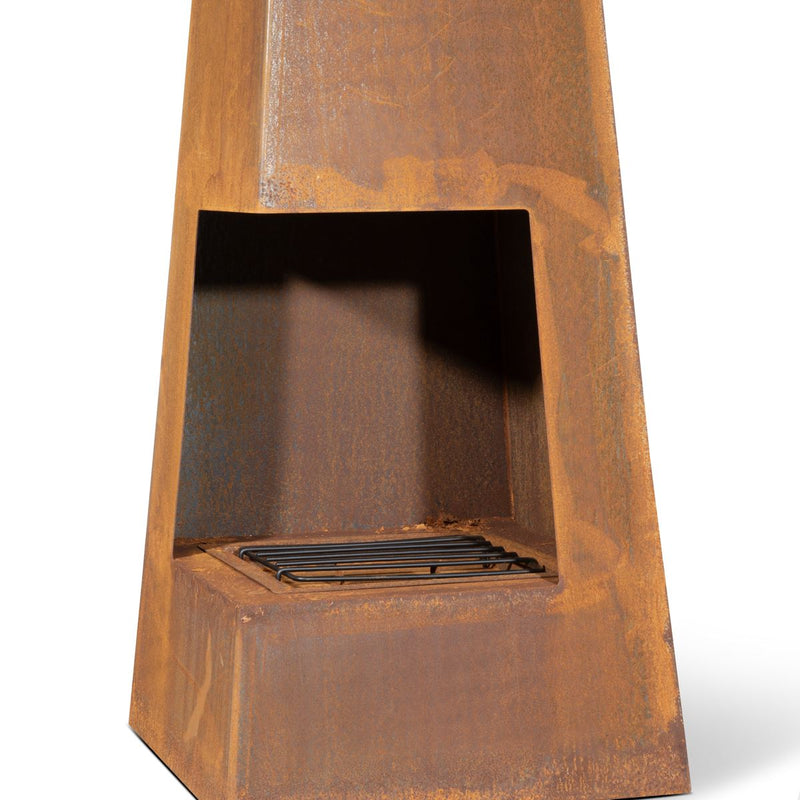 Sealey Dellonda Chiminea, Wood Burner, Heater for Outdoors W45cm x H150cm, Corten Steel DG106