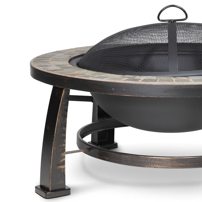 Sealey Dellonda 76cm Deluxe Traditional Style Fire Pit/Fireplace/Outdoor Heater - Slate DG111