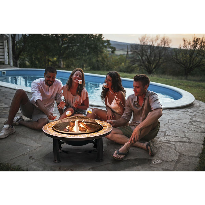 Sealey Dellonda 76cm Deluxe Traditional Style Fire Pit/Fireplace/Outdoor Heater - Slate DG111