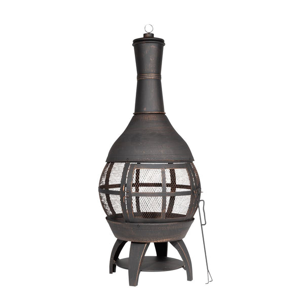 Sealey Dellonda Deluxe 360� Chiminea/Fire Pit/Outdoor Heater - Antique Bronze Finish - DG112 DG112