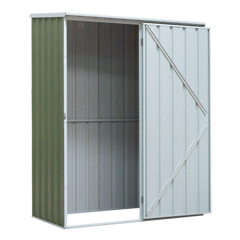 Sealey Dellonda Galvanized Steel Storage Shed with Pent Style Roof 150 x 80 x 190cm - Green DG113