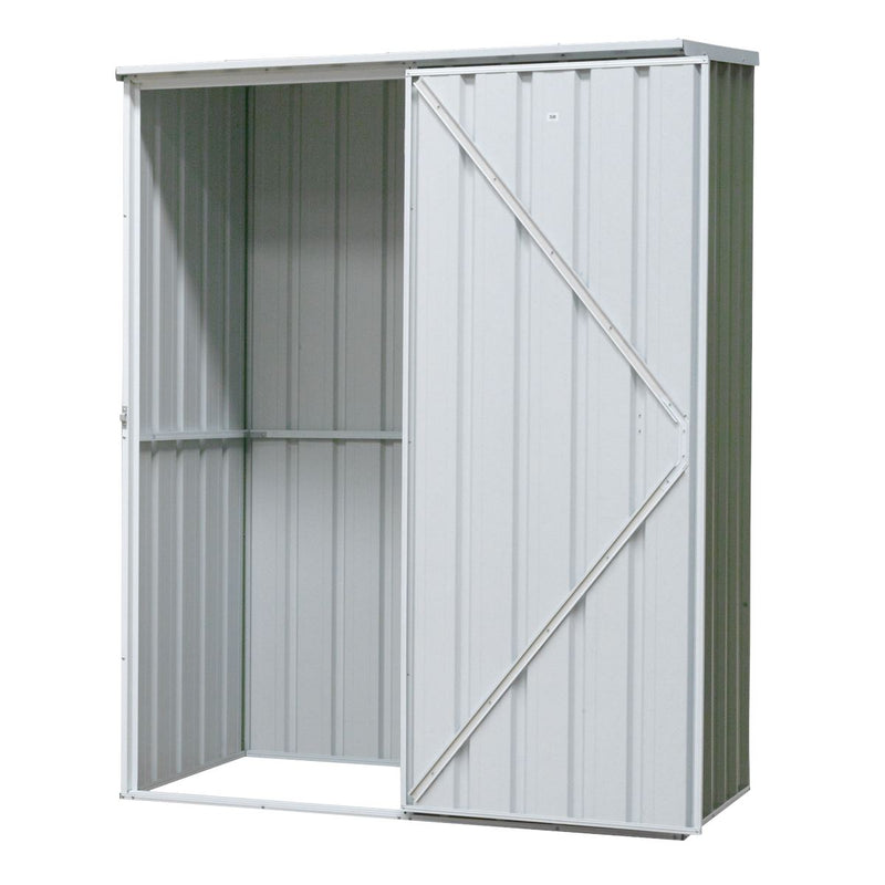 Sealey Dellonda Galvanized Steel Storage Shed with Pent Style Roof 150 x 80 x 190cm - Green DG113