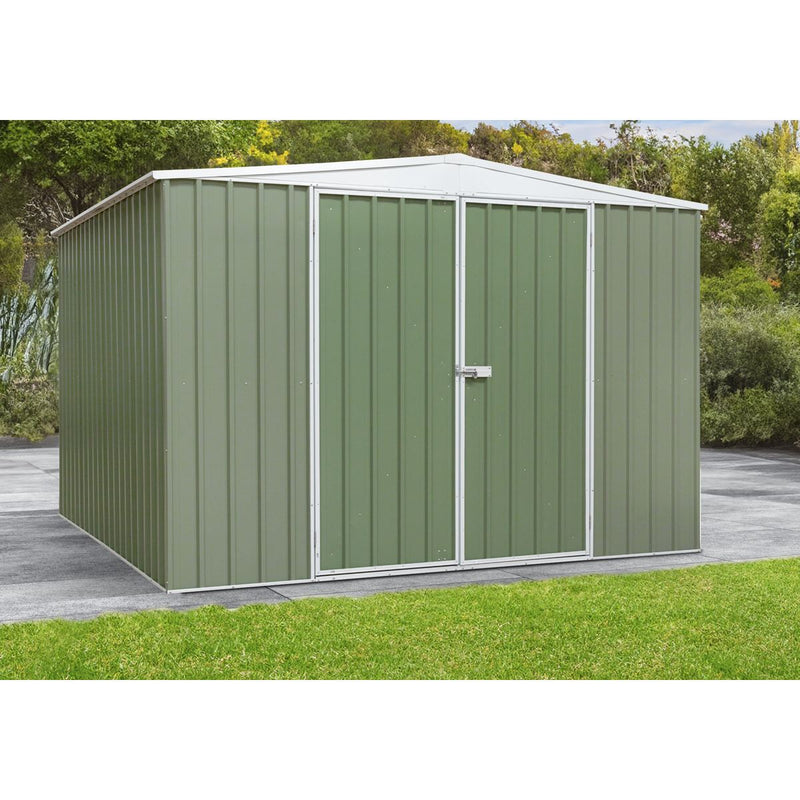 Sealey Dellonda Galvanized Steel Storage Shed with Apex Style Roof 300 x 300 x 220cm - Green DG116