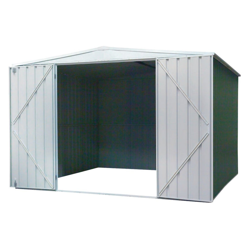 Sealey Dellonda Galvanized Steel Storage Shed with Apex Style Roof 300 x 300 x 220cm - Green DG116