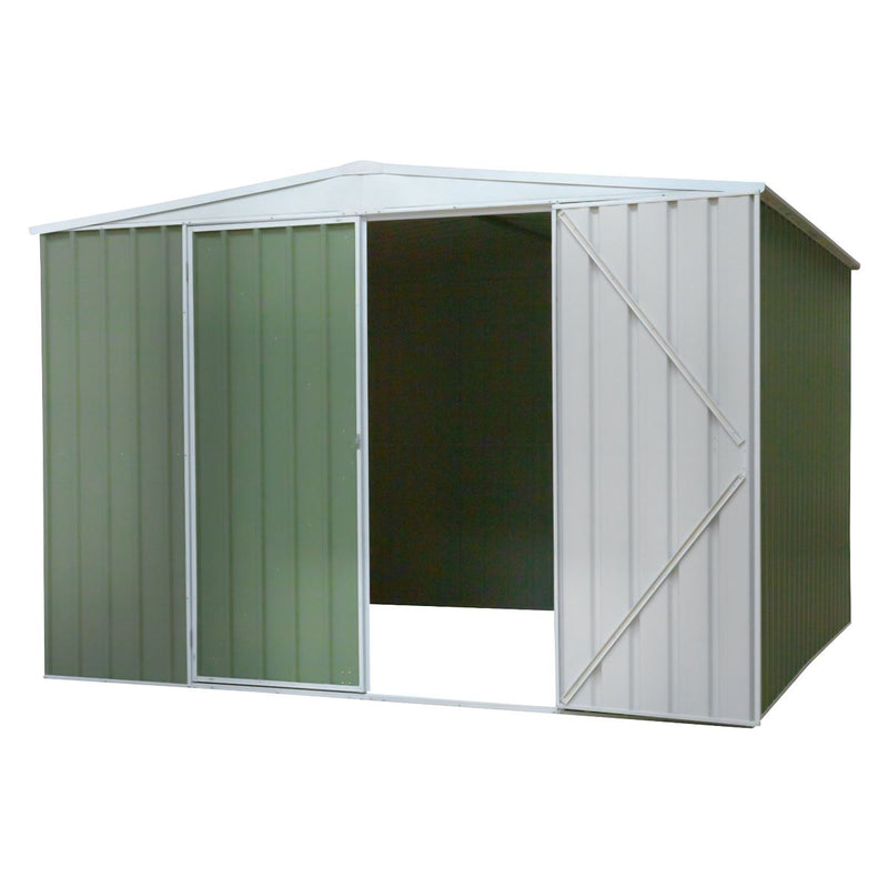 Sealey Dellonda Galvanized Steel Storage Shed with Apex Style Roof 300 x 300 x 220cm - Green DG116