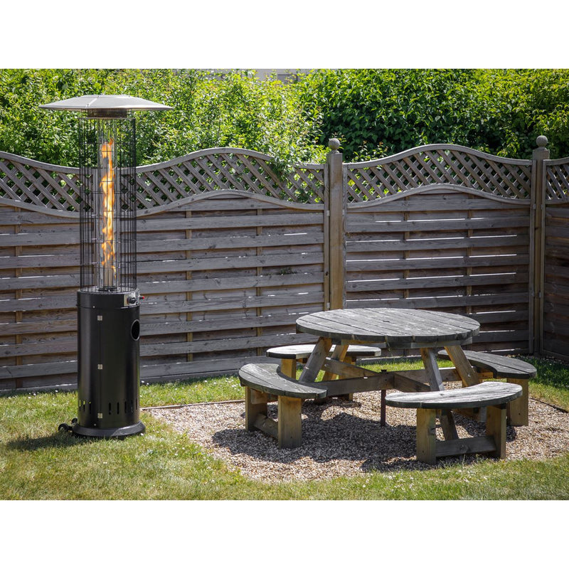 Sealey Dellonda Gas Patio Heater 13kW for Commercial & Domestic Use, Black DG124