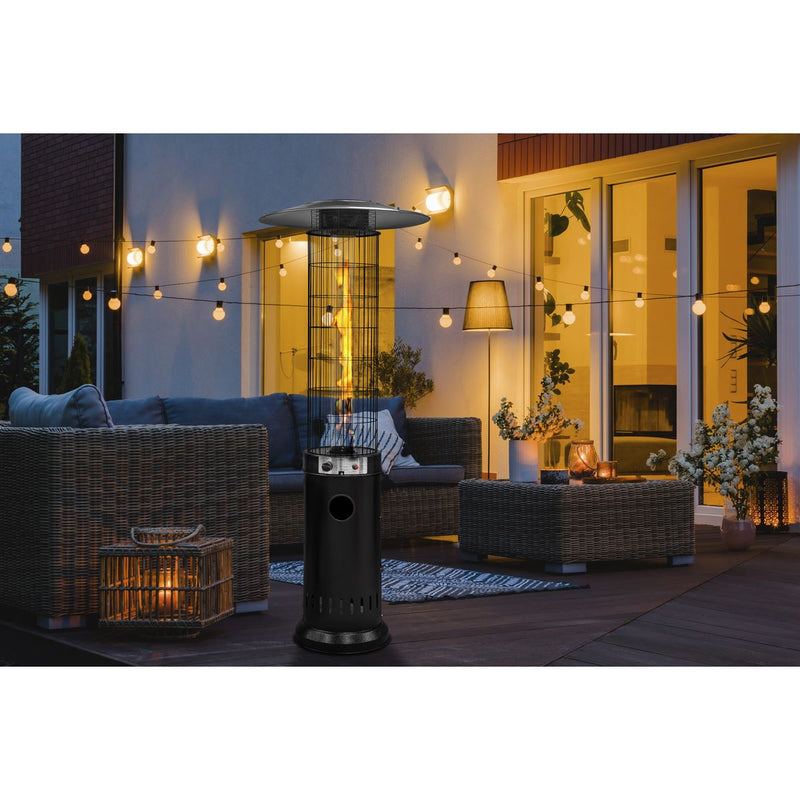 Sealey Dellonda Gas Patio Heater 13kW for Commercial & Domestic Use, Black DG124