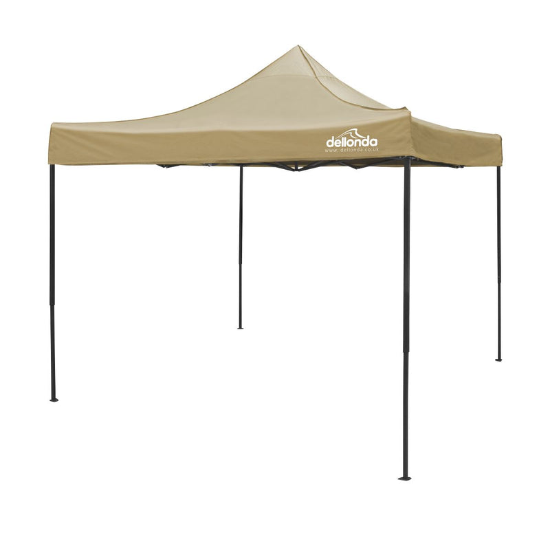 Sealey Dellonda Premium 3 x 3m Pop-Up Gazebo, PVC Coated, Water Resistant Fabric, Supplied with Carry Bag, Rope, Stakes & Weight Bags - Beige Canopy DG130