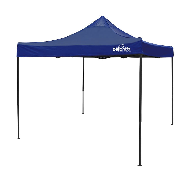 Sealey Dellonda Premium 3 x 3m Pop-Up Gazebo, PVC Coated, Water Resistant Fabric, Supplied with Carry Bag, Rope, Stakes & Weight Bags - Blue Canopy DG131