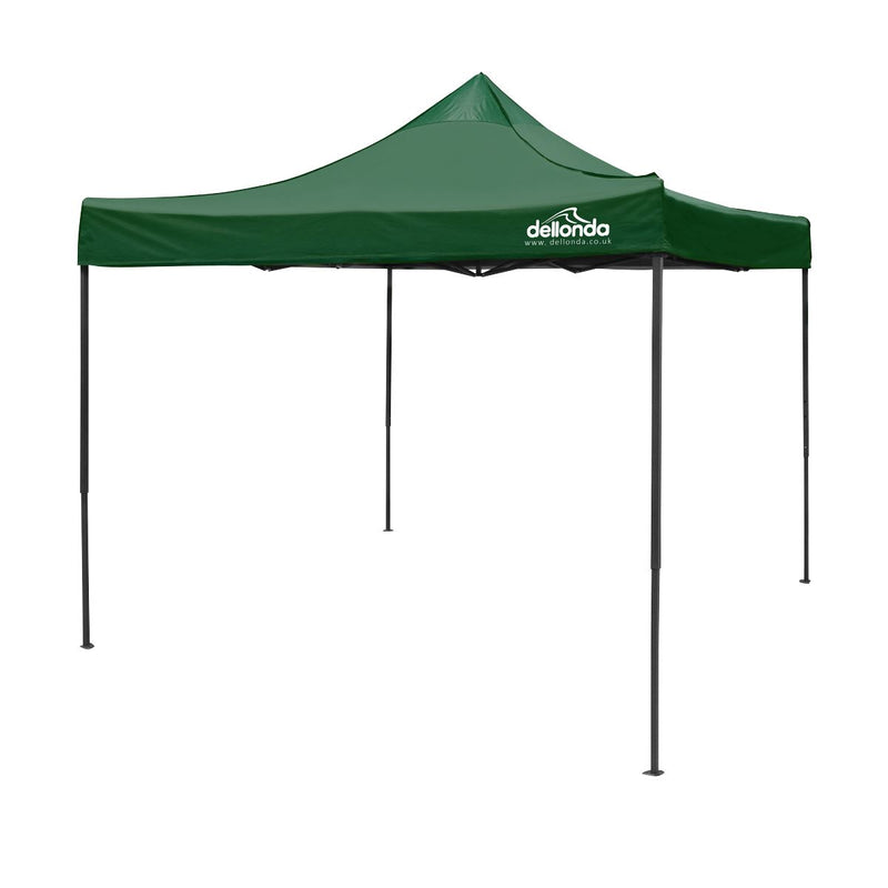 Sealey Dellonda Premium 3 x 3m Pop-Up Gazebo, PVC Coated, Water Resistant Fabric, Supplied with Carry Bag, Rope, Stakes & Weight Bags - Dark Green Canopy DG132