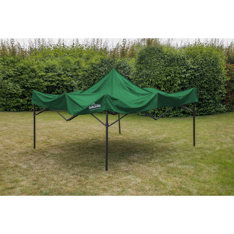 Sealey Dellonda Premium 3 x 3m Pop-Up Gazebo, PVC Coated, Water Resistant Fabric, Supplied with Carry Bag, Rope, Stakes & Weight Bags - Dark Green Canopy DG132