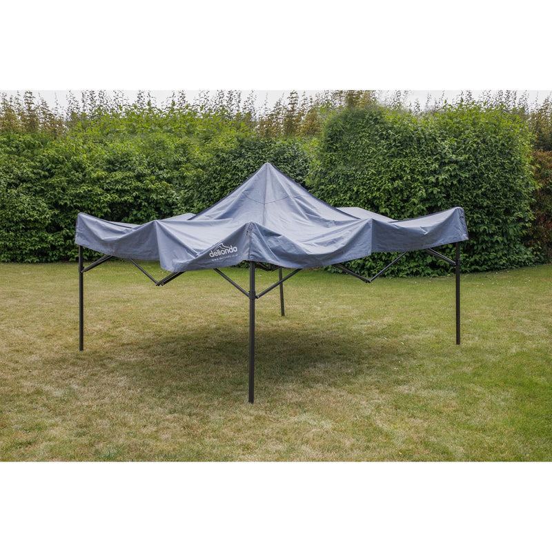 Sealey Dellonda Premium 3 x 3m Pop-Up Gazebo, PVC Coated, Water Resistant Fabric, Supplied with Carry Bag, Rope, Stakes & Weight Bags - Grey Canopy DG133