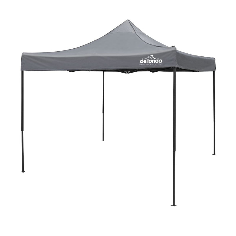 Sealey Dellonda Premium 3 x 3m Pop-Up Gazebo, PVC Coated, Water Resistant Fabric, Supplied with Carry Bag, Rope, Stakes & Weight Bags - Grey Canopy DG133