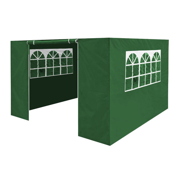 Sealey Dellonda Premium Gazebo/Marquee Side Walls/Doors/Windows, Fits 3 x 3m Models - Dark Green DG148