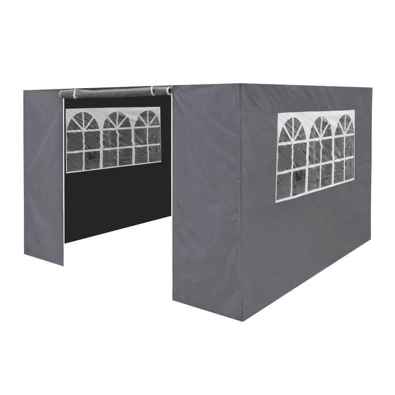 Sealey Dellonda Premium Gazebo/Marquee Side Walls/Doors/Windows, Fits 3 x 3m Models - Grey DG149