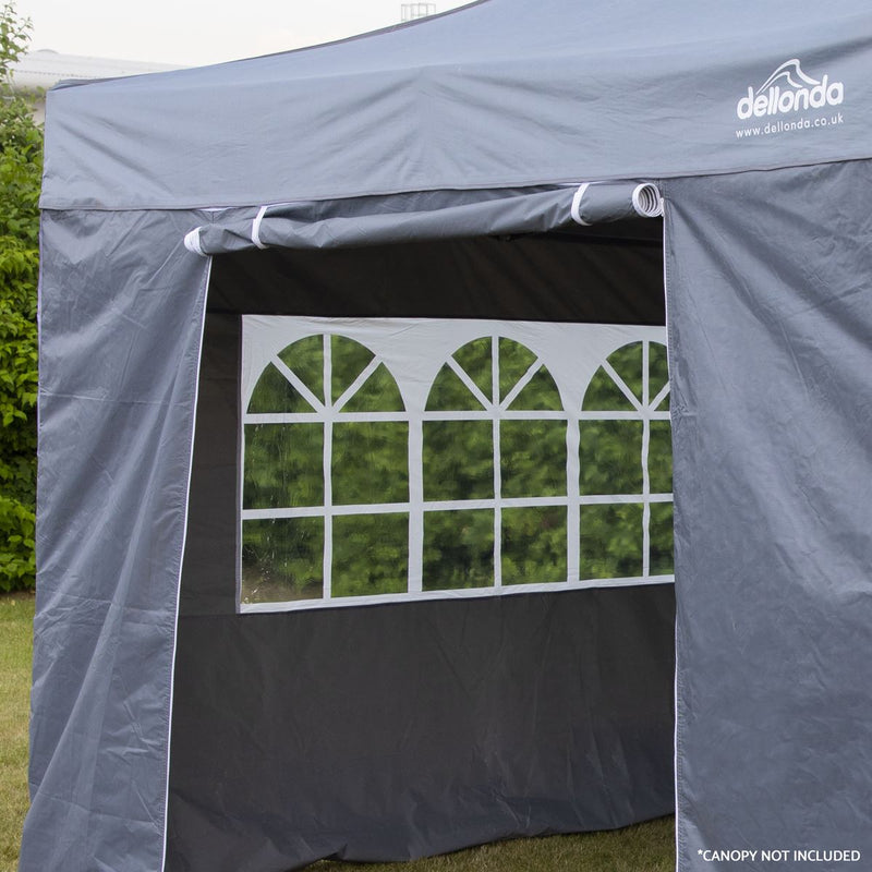 Sealey Dellonda Premium Gazebo/Marquee Side Walls/Doors/Windows, Fits 3 x 3m Models - Grey DG149