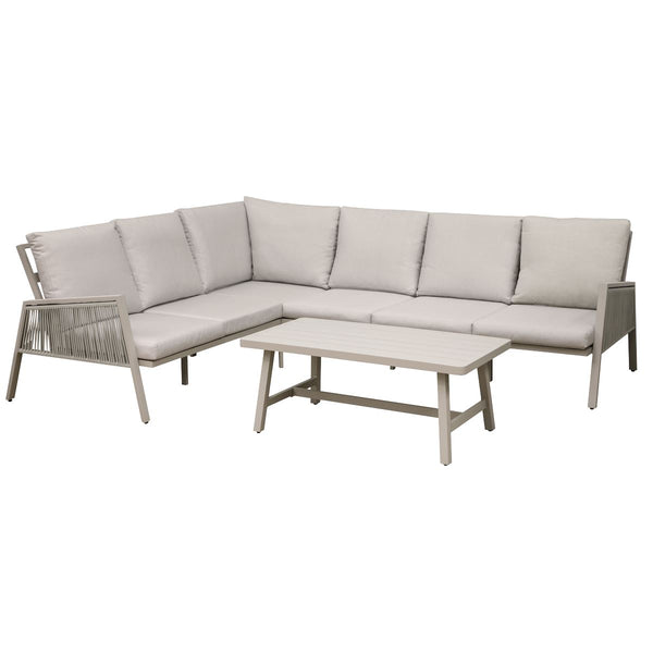 Sealey Dellonda Fusion Aluminium Outdoor Corner Sofa & Coffee Table Set 4pc DG57