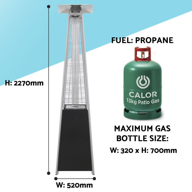 Sealey Dellonda Pyramid Gas Outdoor Garden Patio Heater 13kW Commercial & Home Use DG98