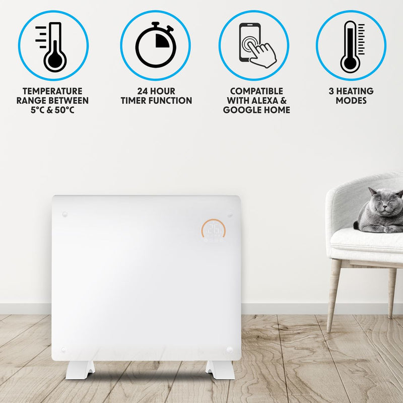 Sealey Baridi, Electric Glass Panel Heater 1000W/230V - DH136 DH136