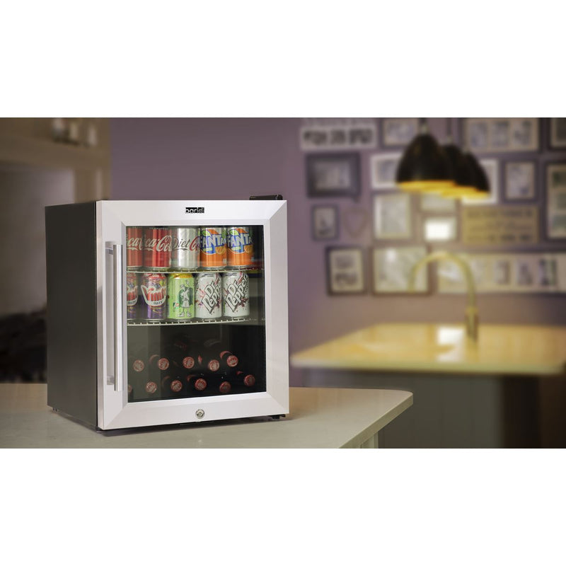 Sealey Baridi Mini Tabletop Beer & Drinks Fridge 50L Capacity - Stainless Steel DH75