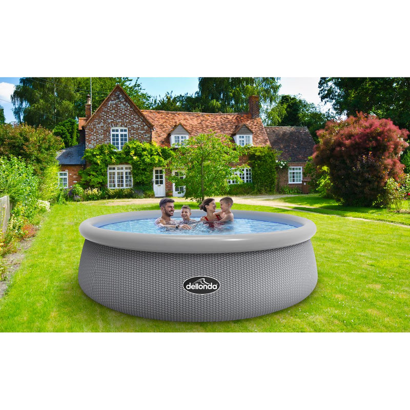 Sealey Dellonda Paddling/Swimming Pool & Pump 15ft - Gray Rattan Effect DL18