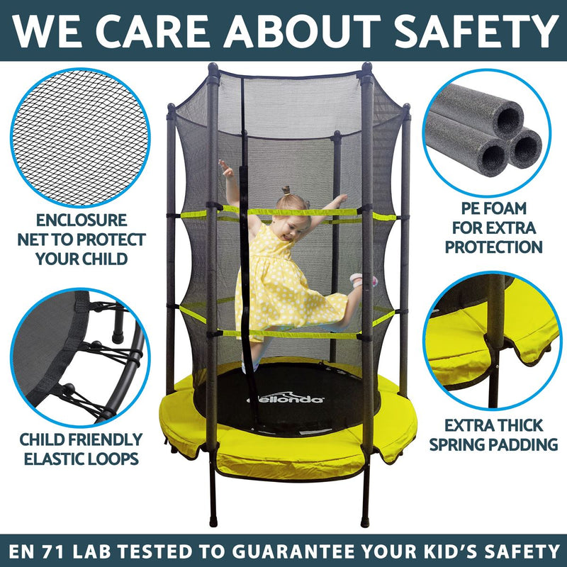 Sealey Dellonda Mini Trampoline with Safety Enclosure Net 4.6ft DL65