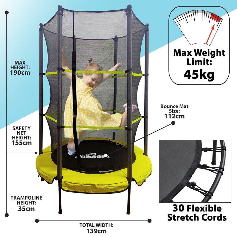 Sealey Dellonda Mini Trampoline with Safety Enclosure Net 4.6ft DL65