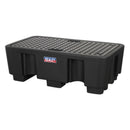 Sealey 2 Drum Polyethylene Barrel Bund/Spill Pallet 1300 x 750 x 440mm DRP17