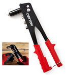 DEKTON RIVET GUN HAND SQUEEZE POP RIVETER 60 RIVETS 4 HEAD SIZES DT20610