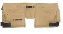 Dekton Tool Belt 10 Pocket Leather Double Hammer Loop Brown DT50174