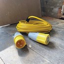 Defender 110v Extension Lead Cable Reel Industrial 14 Metre 2.5mm2 16A E85121