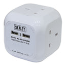 Sealey 1.4m Extension Cable Cube 4 x 230V & 2 x USB - White EL144USB