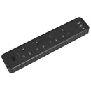 Sealey 2.6m Extension Lead with USB Ports - Black EL34USBB