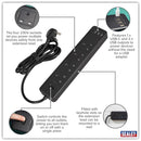 Sealey 2.6m Extension Lead with USB Ports - Black EL34USBB