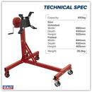 Sealey Folding 360� Rotating Engine Stand with Geared Handle Drive 450kg Capacity ES480D