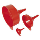 Sealey Fixed Spout Funnel Set 3pc F98