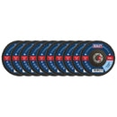 Sealey 115mm Zirconium Flap Discs Assorted Grit 22mm Bore - Pack of 10 FD115MIX