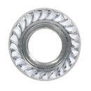 Sealey Zinc Plated Serrated Flange Nut M10 - Pack of 100 FN10