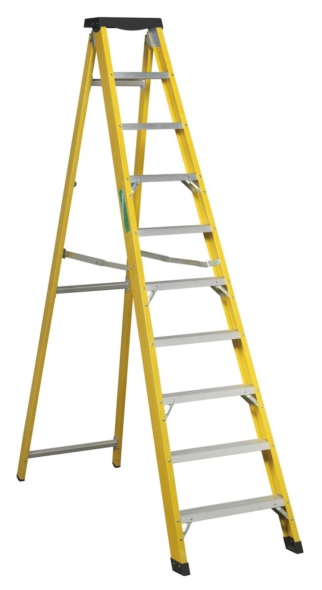 Fibreglass Step Ladder 9-Tread EN 131