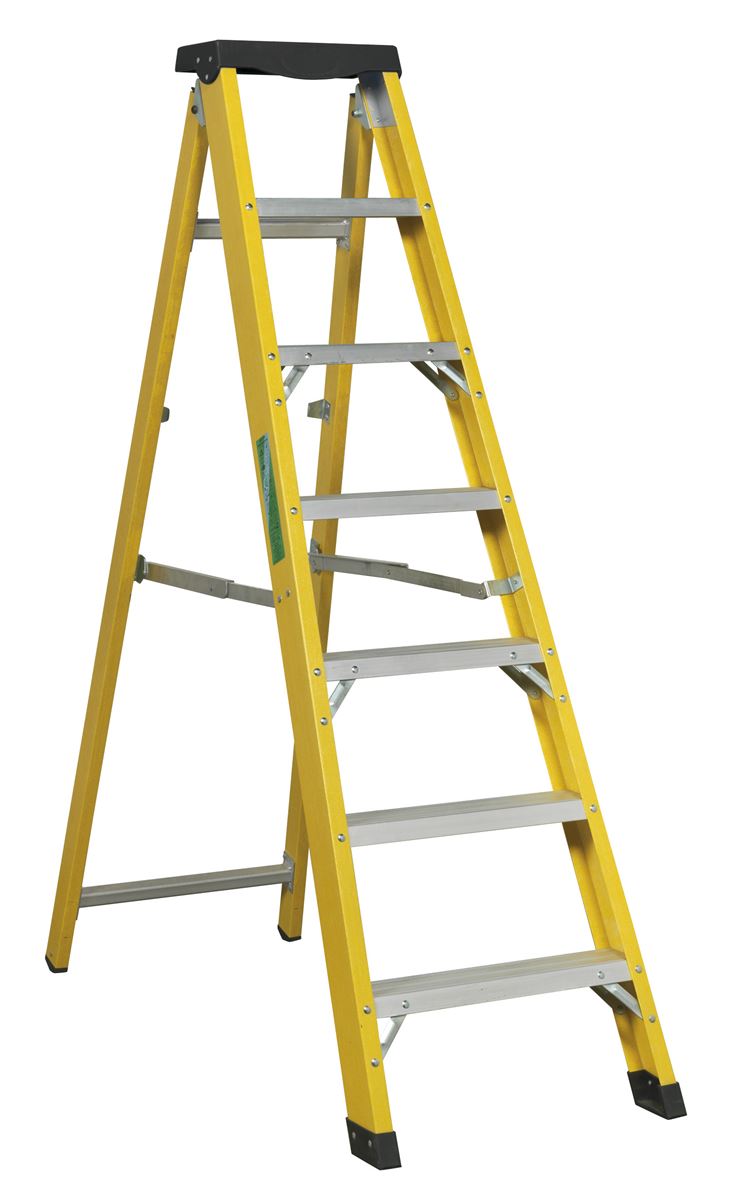 Fibreglass Step Ladder 6-Tread EN 131