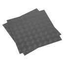 Sealey Vinyl Floor Tile with Peel & Stick Backing Silver Treadplate - Pack of 16 FT1S